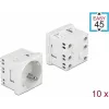 Delock Easy 45 presa tipo F con shutter, bianco RAL 9003, 16 A, 250 V, confezione da 10 81324