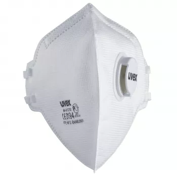 uvex silv-Air classic 3310 maschera respiratoria FFP3 - bianca, fascia per la testa in tessuto, clip nasale in PP, 1 pezzo 8763310