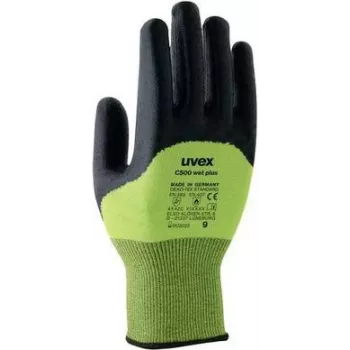 Uvex Handschutz Strick-HS C500 wet plus guanti antitaglio, taglia 7, antracite/limette 6049607