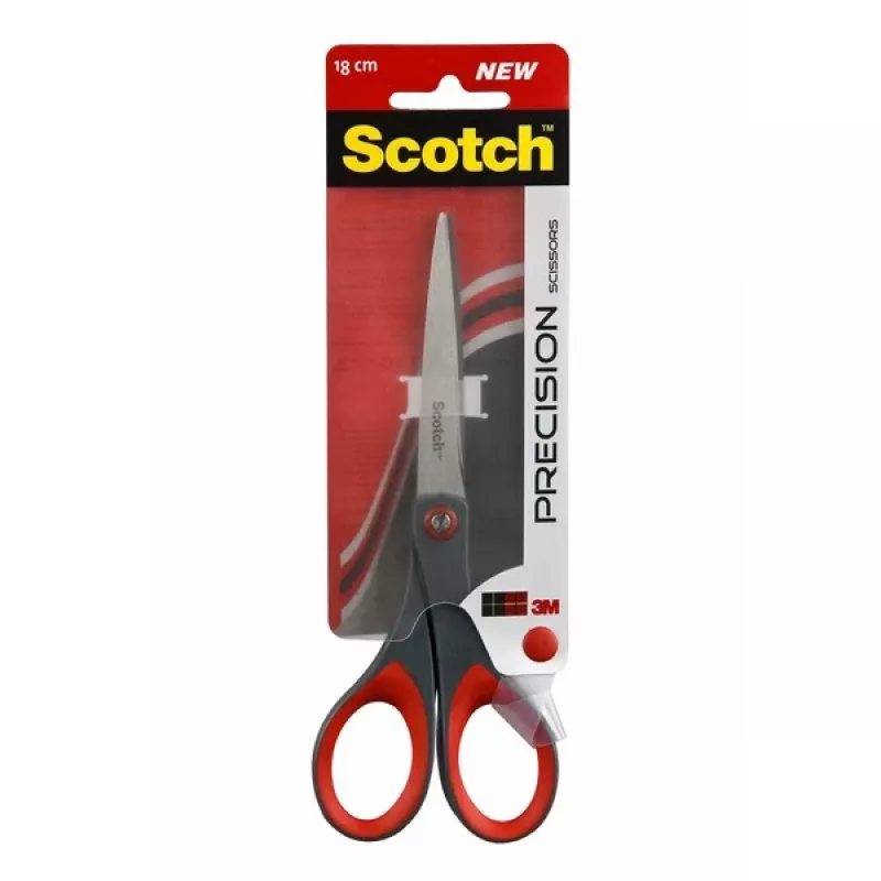 3M Scotch forbici di precisione 180 mm rosso/grigio punta acciaio inox Comfort Grip (1447)
