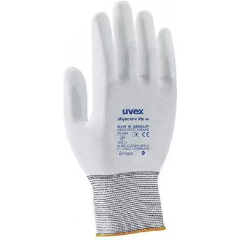 Uvex phynomic lite w guanti protettivi, taglia 9, grigio/bianco 6004109