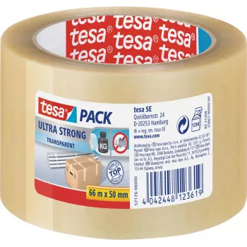 TESA nastro da imballaggio in PVC trasparente ultra resistente 66 m (57176)