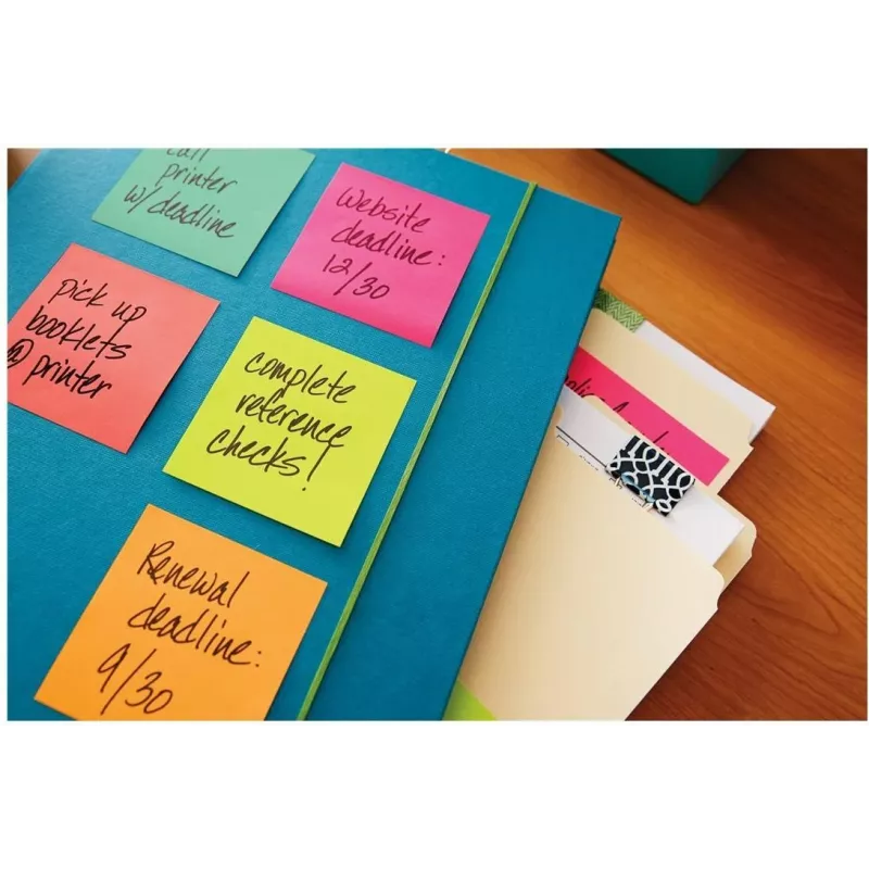 3M Post-it Notes 655-6-POP, 127 x 76 mm, Powerpink, 100 fogli, riposizionabili