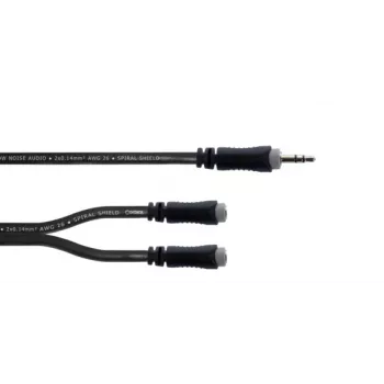 Cordial 14883 cavo adattatore Y stereo 3,5 mm, 1x jack maschio a 2x jack femmina, 0,3 m, nero