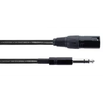 Cordial EM 1 MV cavo audio XLR su jack TRS 6,3 mm 1 m nero 14810