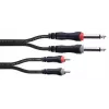 Cordial 14840 cavo audio jack mono 6,3 mm su RCA 1,5 m nero