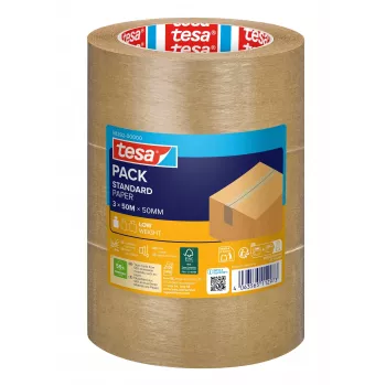 tesa STANDARD ecoLogo® 58292 nastro da imballaggio marrone 50 m x 50 mm 3 rotoli