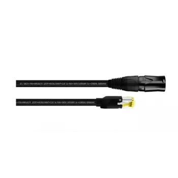 Cordial 15552 cavo patch RJ45, CAT 5e S/UTP, 15 m, nero, guaina PUR