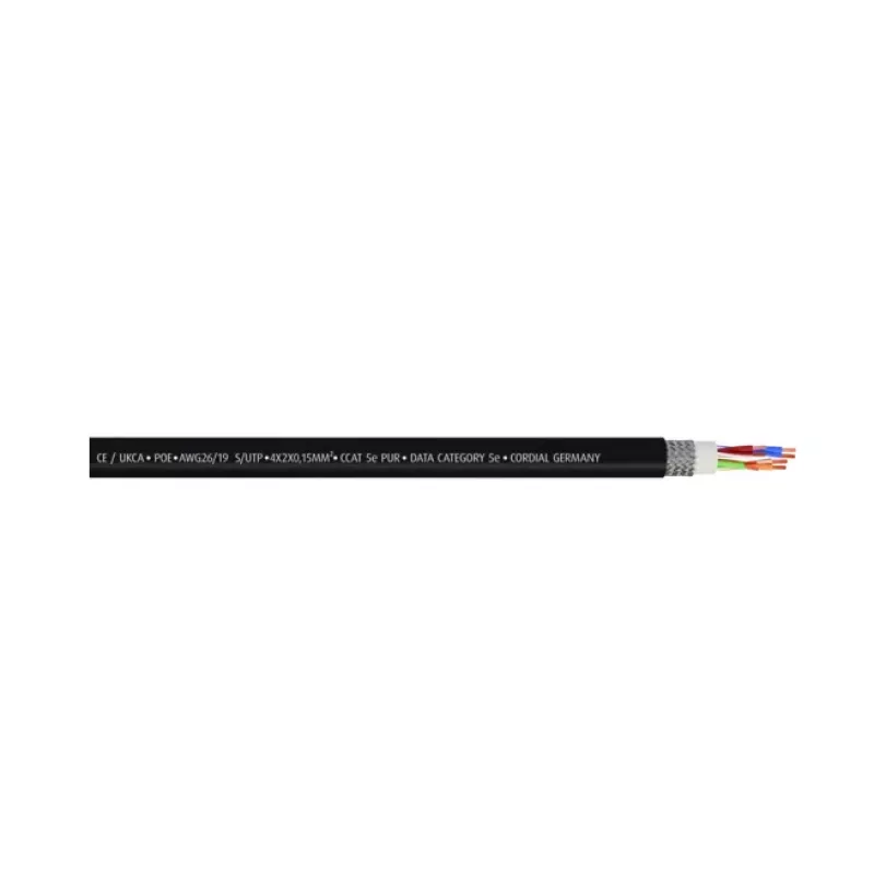 Cordial 15552 cavo patch RJ45, CAT 5e S/UTP, 15 m, nero, guaina PUR