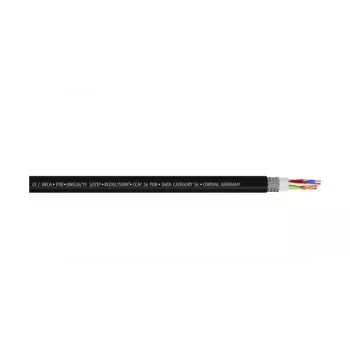Cordial 15555 cavo patch RJ45 CAT 5e S/UTP 0,5 m nero guaina PUR