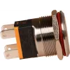 JOY-IT Button22C-02 interruttore a pulsante con funzione a scatto, rosso, 240 V AC, 15 A, IP67, IK10, montaggio a pannello