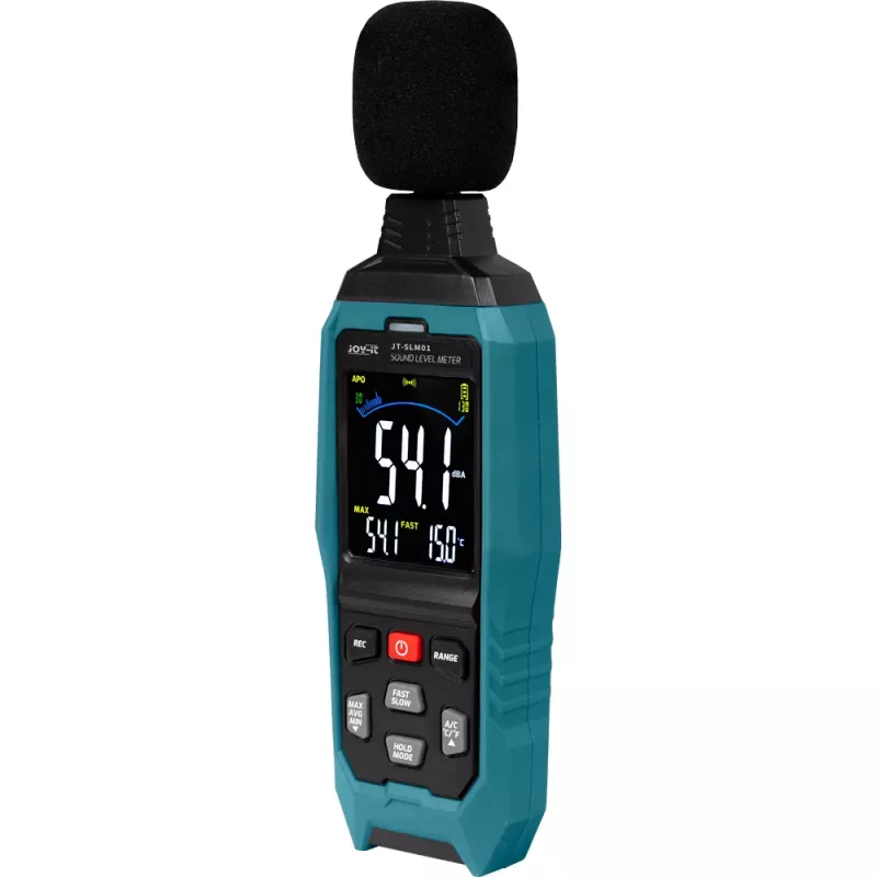 JOY-IT JT-SLM01 fonometro con display a colori e data logger, 30-130 dB, 31,5 Hz - 8 kHz