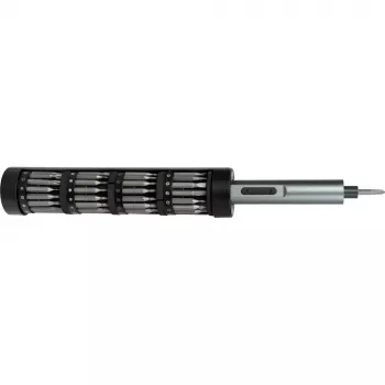 JOY-IT S2-SET-Drehmoment set di cacciaviti dinamometrici di precisione a batteria con lampada da lavoro a LED, 24 punte in acciaio S2, custodia magnetica