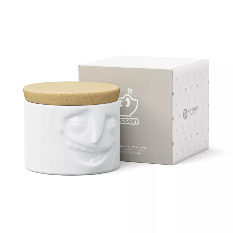 FIFTYEIGHT PRODUCTS BHS FIFTYEIGHT barattolo di vetro 900 ml Cheerful White (T023101)