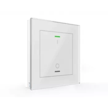 MDT BE-GTL1TW.B1 Glass Taster II Light, 1 canale, LED di stato RGBW, sensore di temperatura, bianco