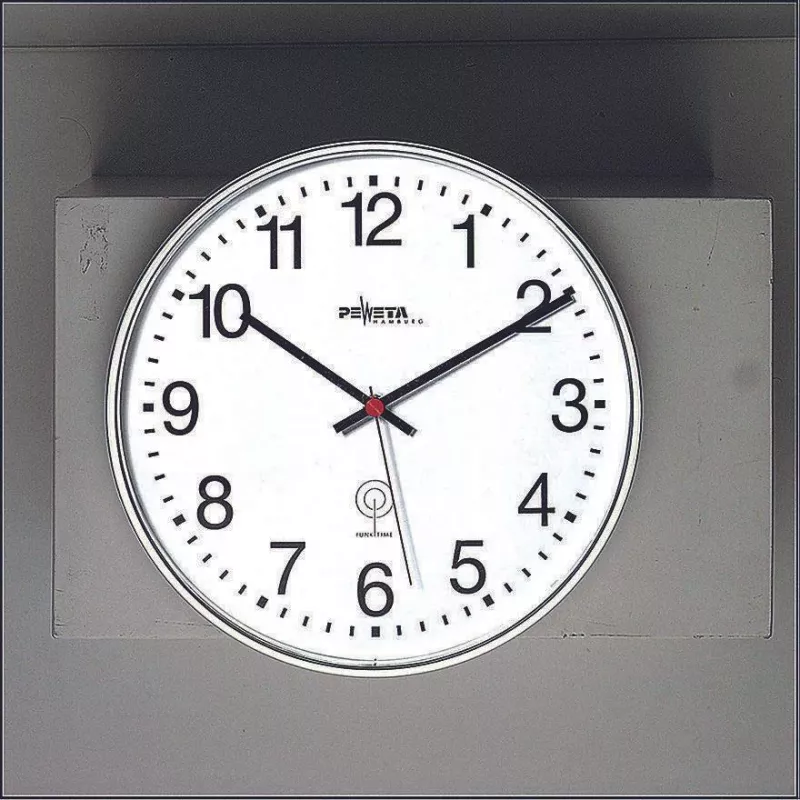 PEWETA orologio da parete radiocontrollato nero opaco plastica 30 cm nero/bianco 51.130.313