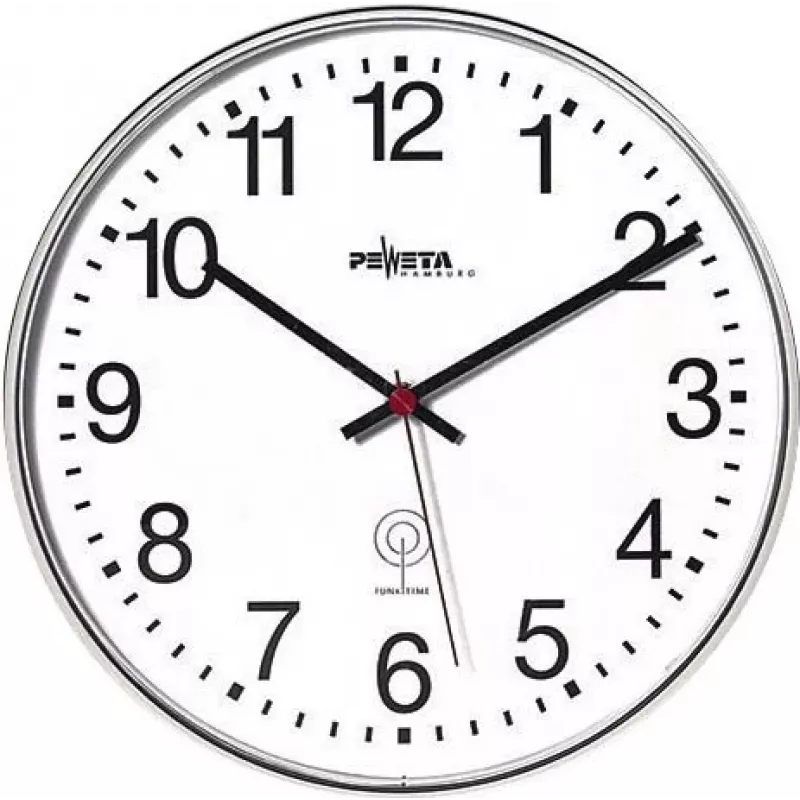PEWETA orologio da parete radiocontrollato nero opaco plastica 30 cm nero/bianco 51.130.313