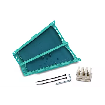 HellermannTyton MB4A supporto adesivo per fascette, polipropilene verde, 130 x 65 mm, per fascette fino a 10 mm di larghezza, 1 pezzo 435-00659
