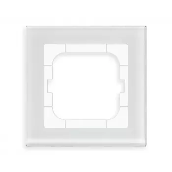 MDT cornice in vetro 1 canale bianca per moduli 63mm BE-GTR163W.01