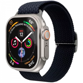 VONMÄHLEN Woven Loop per Apple Watch 44/45/49mm, navy