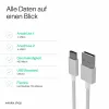 Flexline cavo USB di ricarica e sincronizzazione, USB-A su USB-C, 2.0, ABS, bianco, 0,5m (FL31-13040)