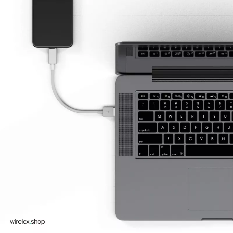 Flexline cavo USB di ricarica e sincronizzazione, USB-A su USB-C, 2.0, ABS, bianco, 0,5m (FL31-13040)