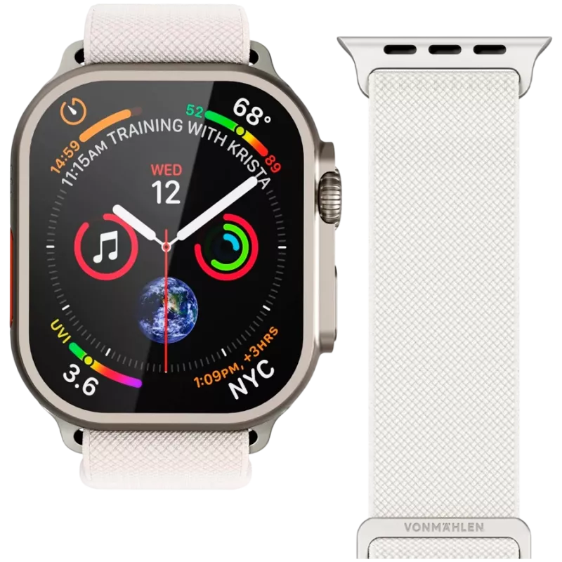 VONMÄHLEN Classic Nylon Loop 44, 45, 46, 49mm taglia unica, crema