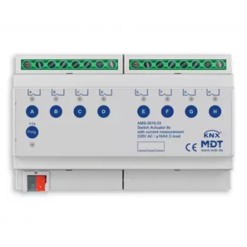 MDT AMS-0816.03 KNX attuatore di commutazione, 8 canali, 16 A, 8 TE