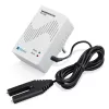 H-Tronic 1114720 rilevatore di acqua con sensore esterno, connettore, 230V AC, allarme acustico 85 dB, uscita relè, cavo sensore 2m
