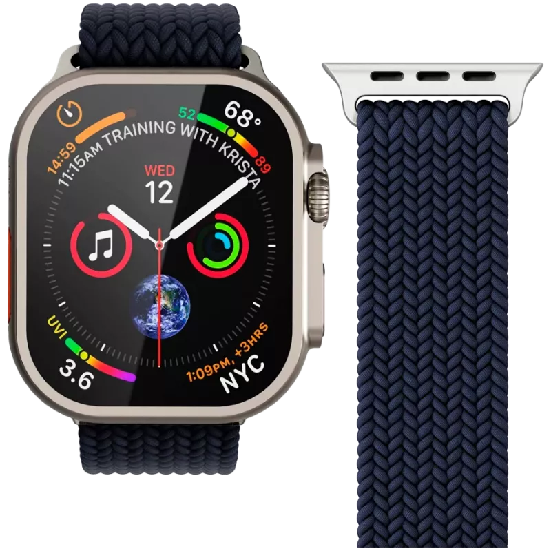 VONMÄHLEN Loop in tessuto per Apple Watch 40/41/42mm, Navy
