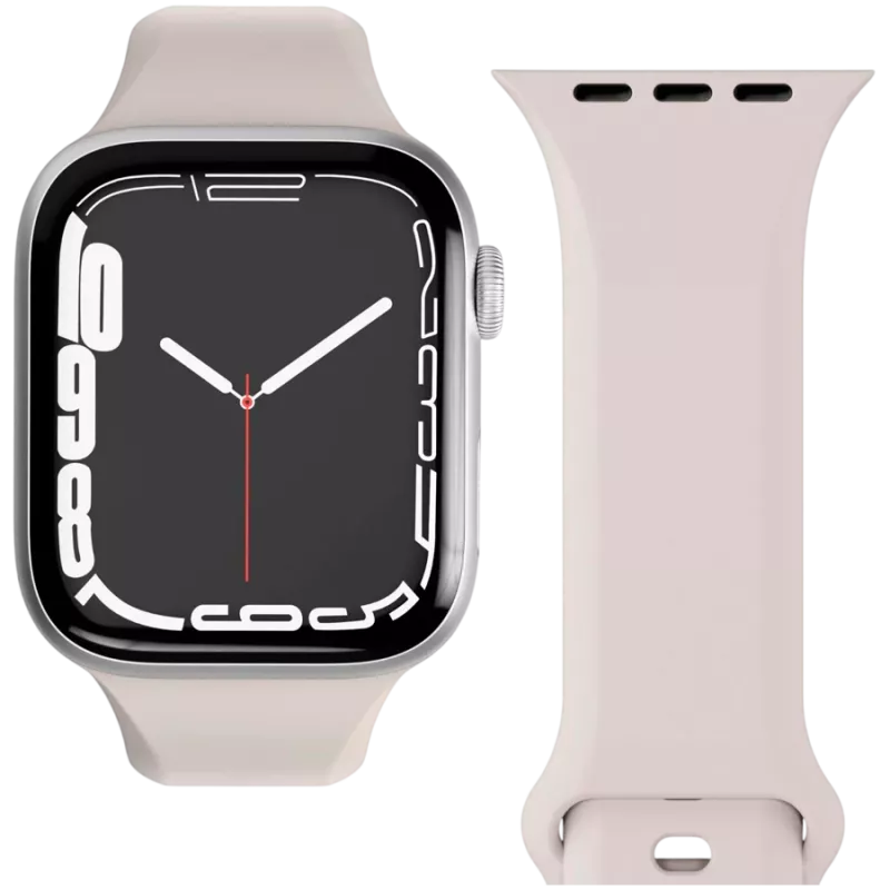 VONMÄHLEN Classic Band 2 per Apple Watch 44mm, 45mm, 49mm, Taglia unica, Crema