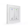 MDT BE-GTL2TW.C1 Glass Push Button II Light 2 canali RGBW con sensore di temperatura, bianco, KNX