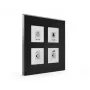 MDT BE-GTT4S.01 pannello touch in vetro Plus 4 tasti con sensore di temperatura, nero