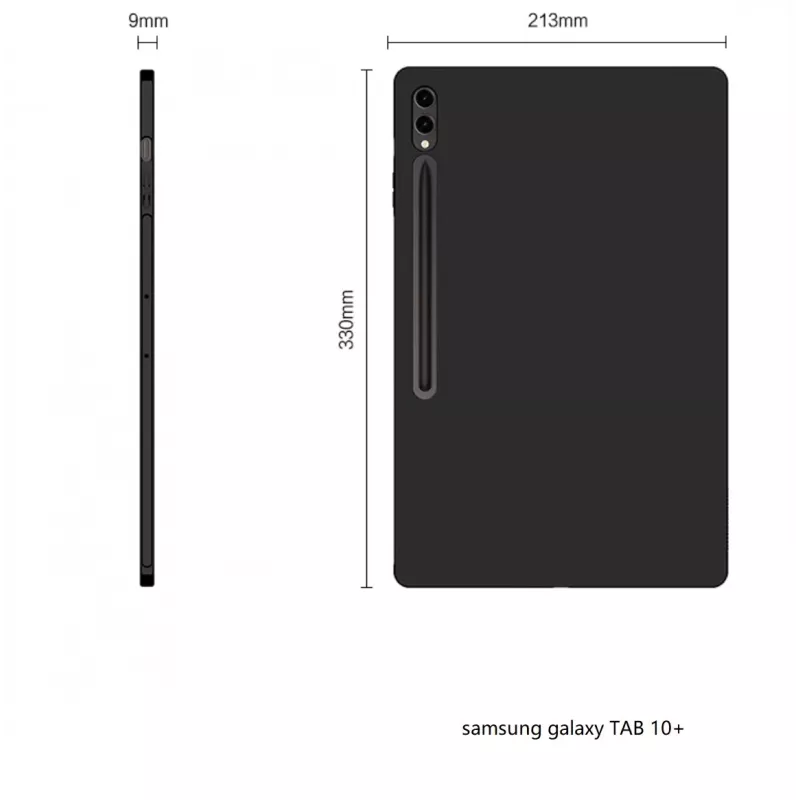 MRDISC cover posteriore per Samsung Galaxy Tab S10+ 5G 256 GB, nero TPU (MG-BCSGTABS105GSW)