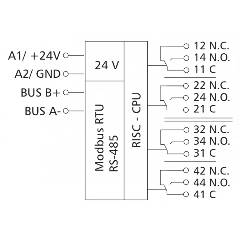 Metz 110836132170 MR-F-DO4 modulo di uscita digitale Modbus RTU