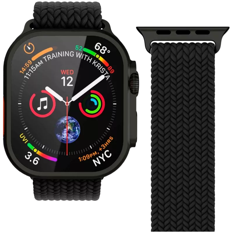 VONMÄHLEN Woven Loop 44, 45, 46, 49 mm taglia unica, All Black