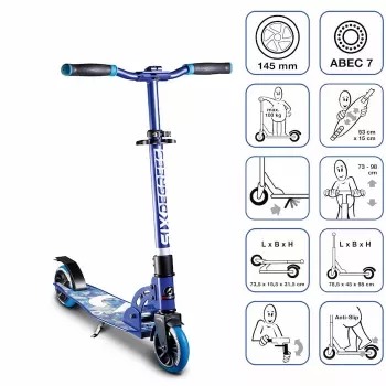 MUUWMI Six Degrees Aluminium Scooter 145 mm, blu