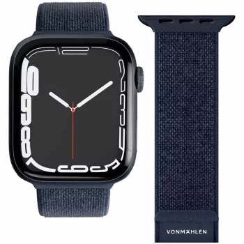 VONMÄHLEN Fitness Loop 2 cinturino per smartwatch per cassa 44mm, 45mm, 46mm, 49mm, taglia unica, blu navy