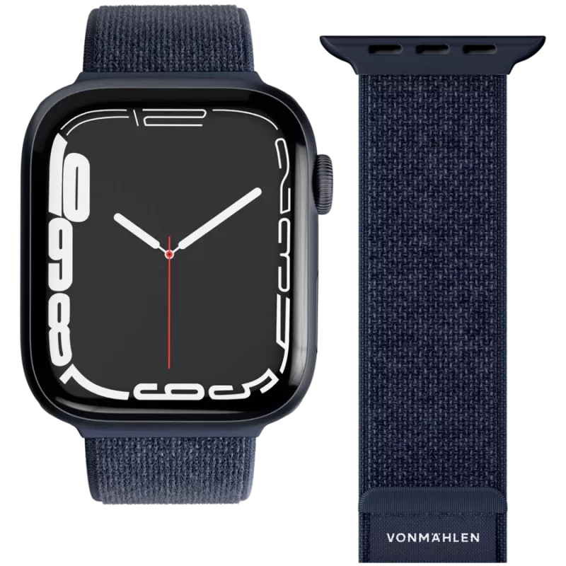VONMÄHLEN Fitness Loop 2 cinturino per smartwatch per cassa 44mm, 45mm, 46mm, 49mm, taglia unica, blu navy