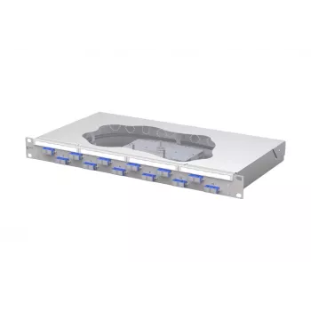METZ CONNECT OpDAT fix patch panel di giunzione in fibra ottica, 12x SC-Duplex OS2, 1U, grigio chiaro 150459E212-F
