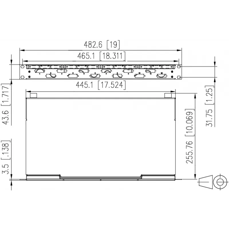 METZ CONNECT OpDAT fix patch panel di giunzione in fibra ottica, 12x SC-Duplex OS2, 1U, grigio chiaro 150459E212-F