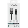 PowerRay cavo dati USB a Micro-USB 2,0 m intrecciato nero PR-DCUM200TBK