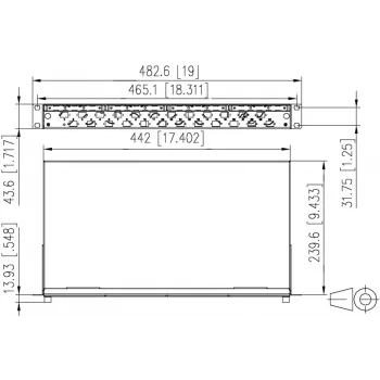 METZ CONNECT patch panel di giunzione 24xLC-Duplex OS2 Singlemode 1U montaggio rack 19 pollici 1504697424-E