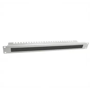 IT-BUDGET pannello passacavi 19 pollici con spazzola e barre antistrappo, 1U, grigio chiaro 90ITBKDFPKL1HEG