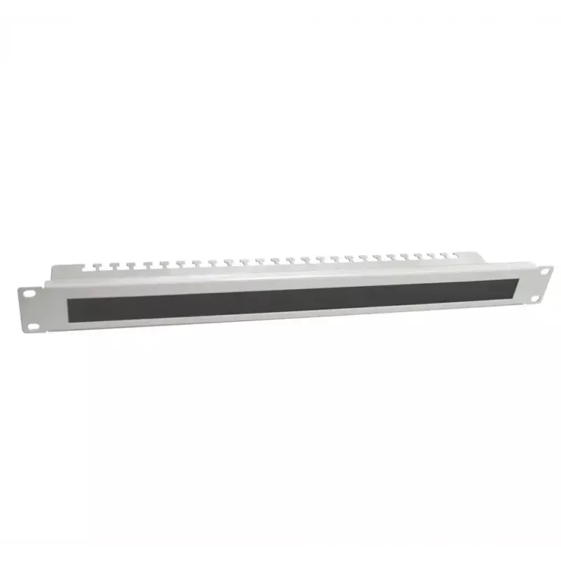 IT-BUDGET pannello passacavi 19 pollici con spazzola e barre antistrappo, 1U, grigio chiaro 90ITBKDFPKL1HEG