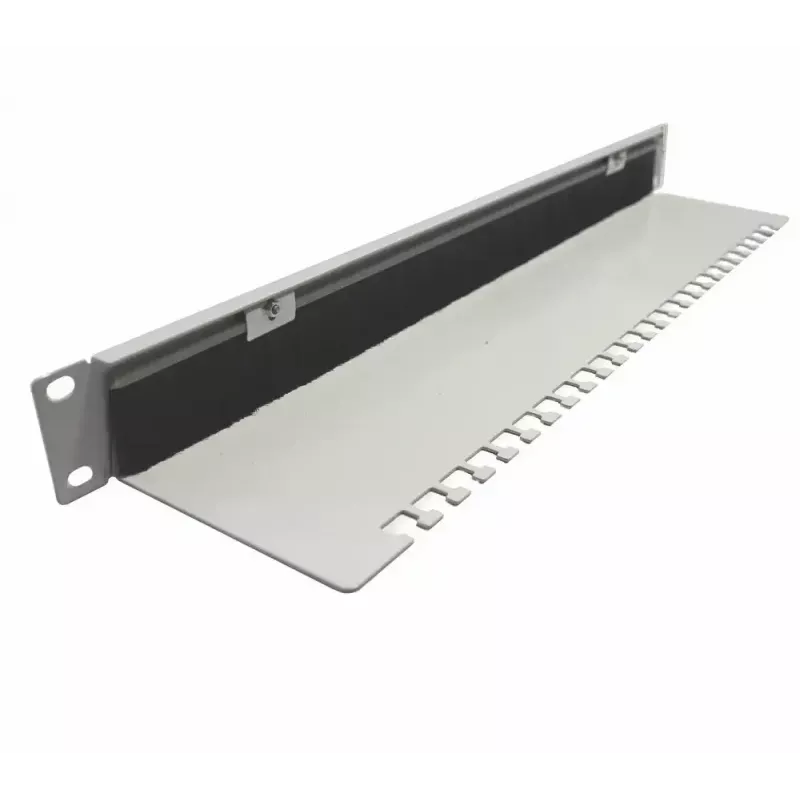 IT-BUDGET pannello passacavi 19 pollici con spazzola e barre antistrappo, 1U, grigio chiaro 90ITBKDFPKL1HEG