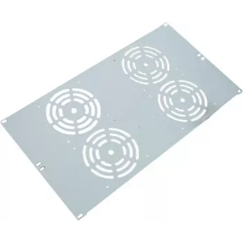 IT-BUDGET pannello di ventilazione 19 pollici 6U per 4 ventole 120x120 mm grigio chiaro 90ITBSRK19XNOFAN4G