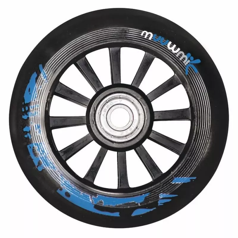 MUUWMI AU 408 Stunt Scooter, ruote da 100 mm, nero/blu