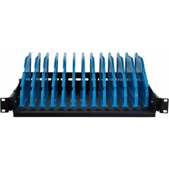 IT-BUDGET cassetto estraibile 19 pollici per tablet e dispositivi - 12 scomparti - nero (521160)