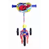 MUUWMI AU 506 KiddyScooter Racing monopattino a 3 ruote per bambini da 3 anni, blu/rosso, ruote anteriori con LED, manubrio regolabile 58-68 cm, max 20 kg